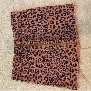 Free People leopard skirt